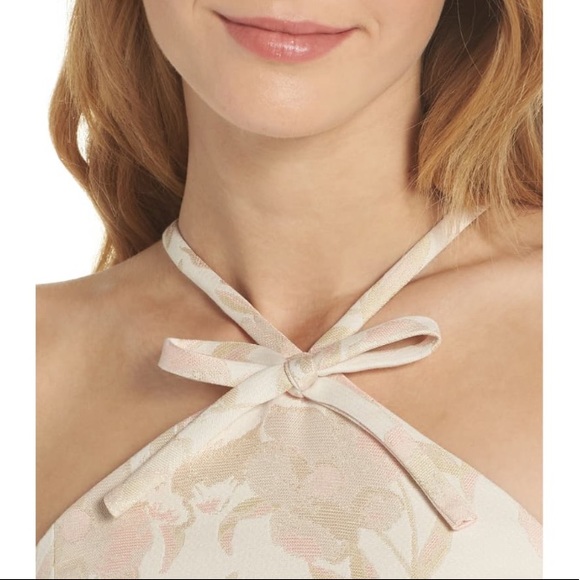 Gal Meets Glam Evelyn Holly Jacquard Halter Dress - Picture 9 of 14